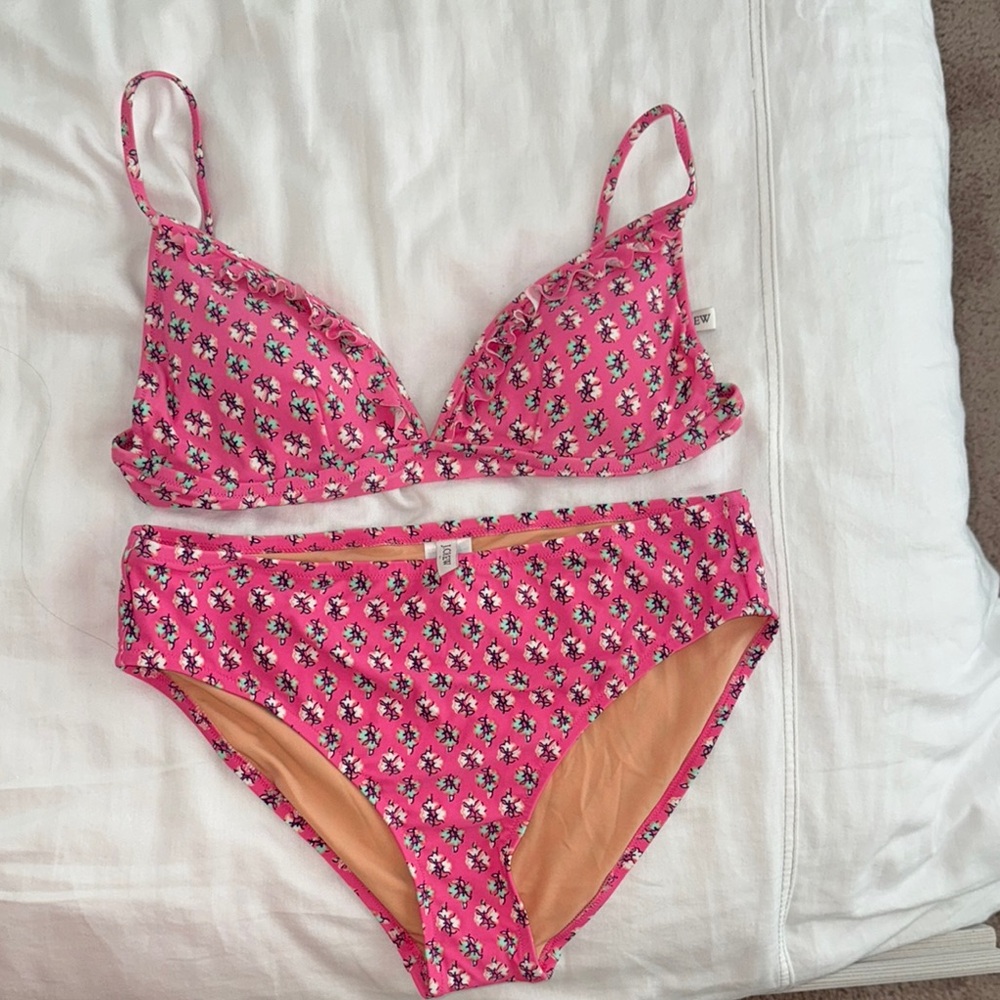 J.Crew UNWORN Block Print Bikini Set Size: M
